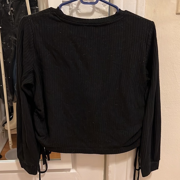 SHEIN Black Side-Tie Top - Picture 2 of 3